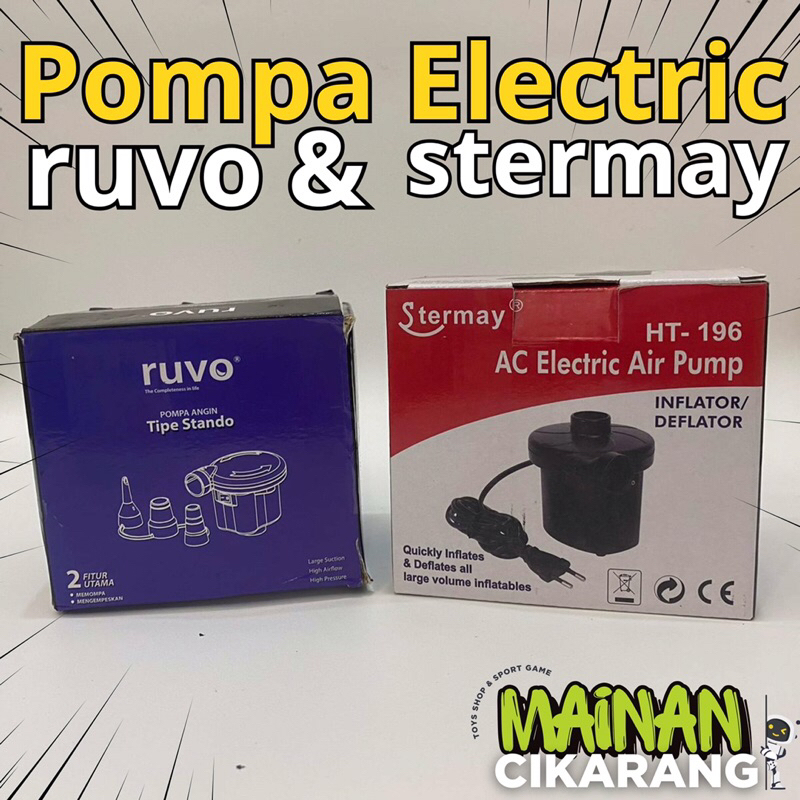 STERMAY - RUVO - Pompa Angin Listrik / Electric Air Pump Pompa Kolam Renang Kasur Angin Sofa Vacum B