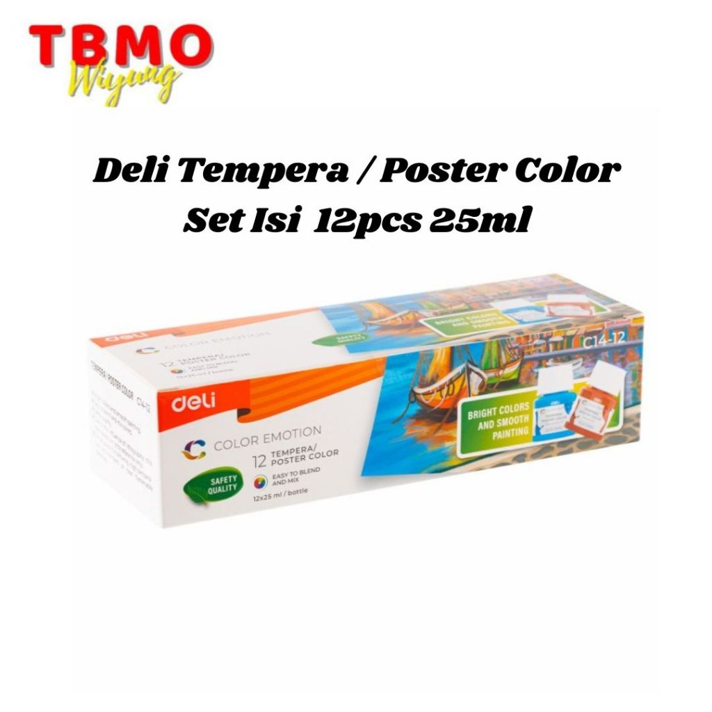 

Tbmo Deli Tempera/Poster Color Set Isi 12pcs 25ml / Cat Poster