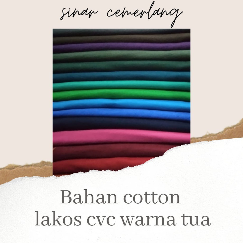 Kain Bahan kaos polo kiloan Lakos cvc warna tua