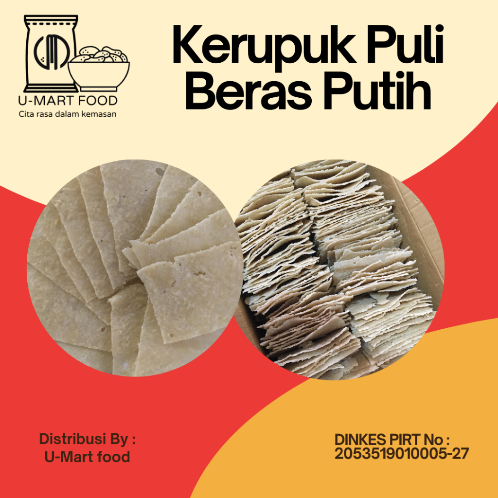 

KERUPUK MENTAH/ KERUPUK PULI BERAS PUTIH RAJAWALI ORIGINAL