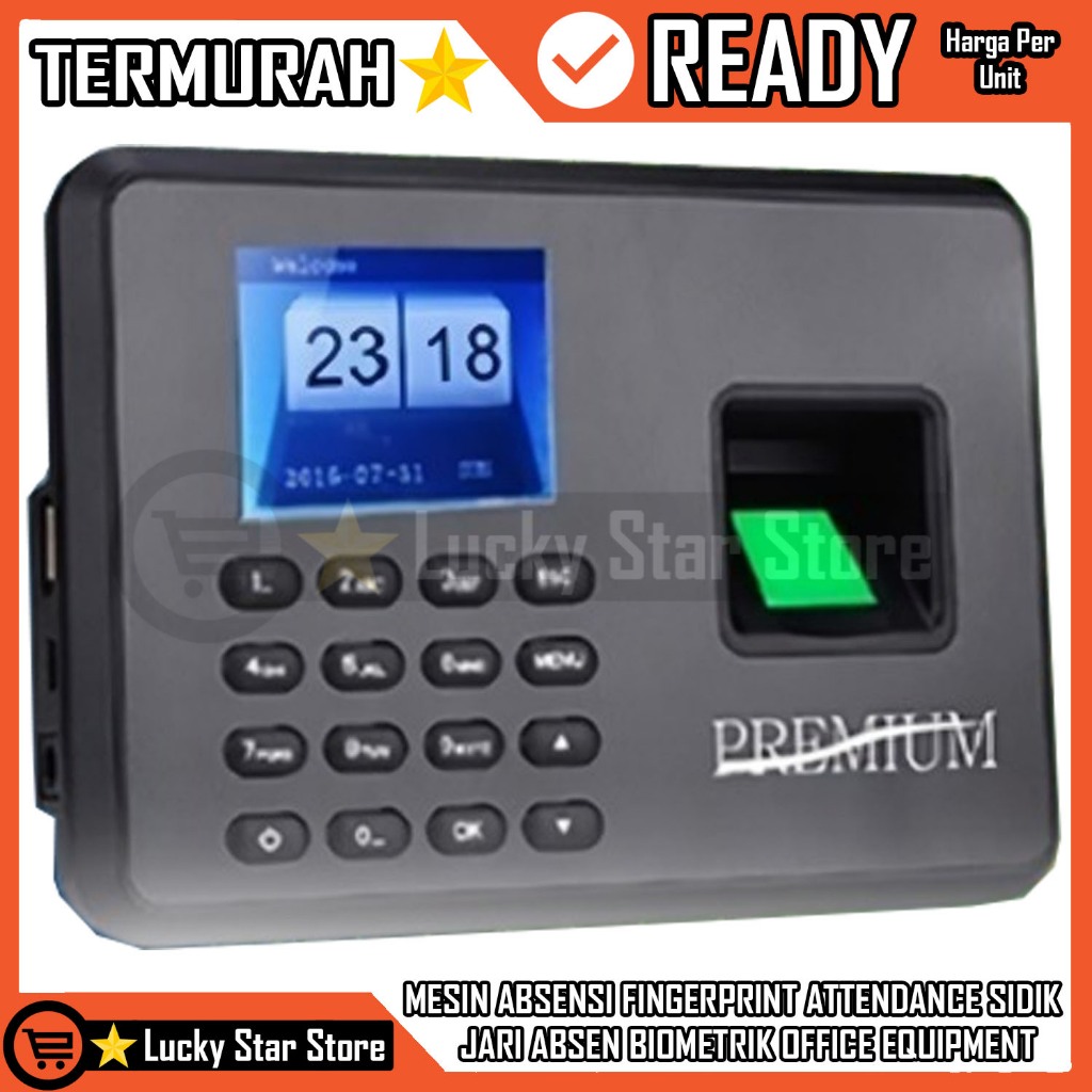 Mesin Absensi Sidik Jari Fingerprint Office Equipment Attendance Absen Biometrik Laporan Absence 60 