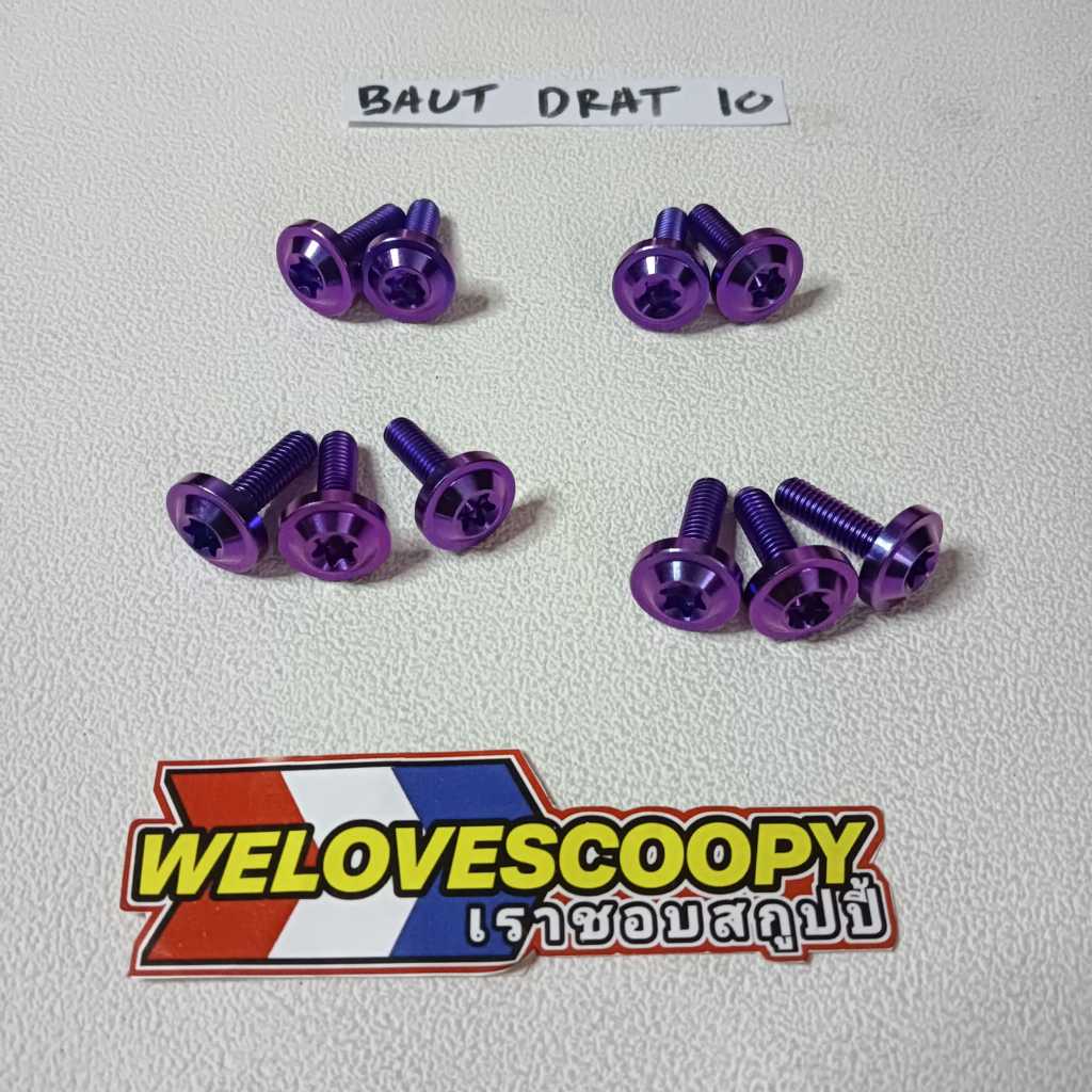 Baut dudukan plat nomor titanium original / baut titanium plat nomor