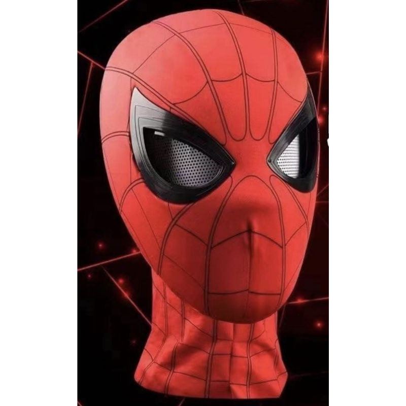 Mainan topeng mask spiderman avengers plastik karet tanpa baterai penutup wajah kedip led mask  tali