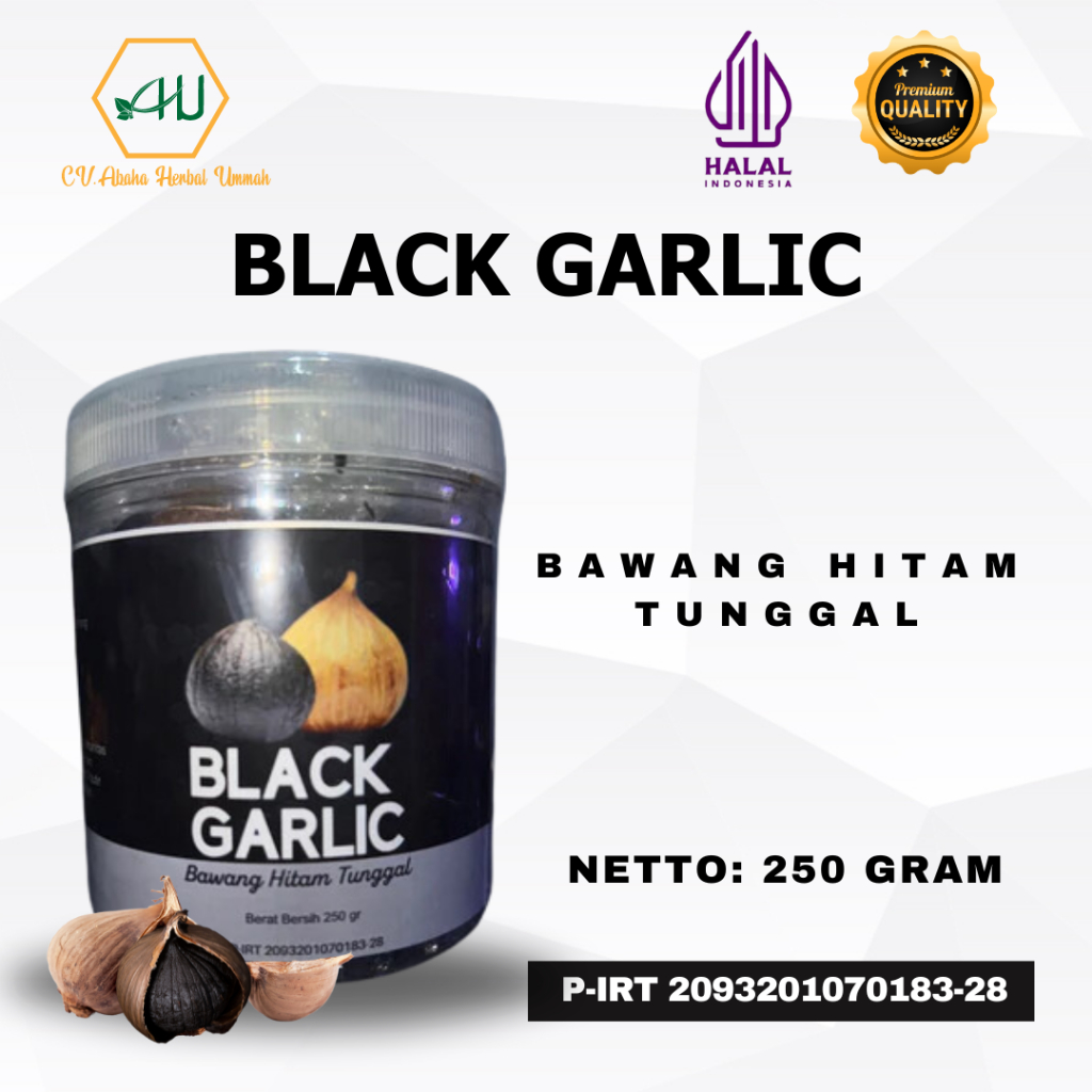 

Abaha Bawang Hitam Tunggal - Black Garlic Premium Bawang Hitam Lanang