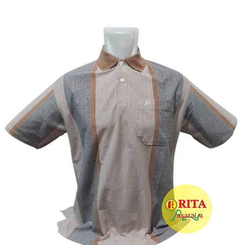 MODASPORT KAOS KERAH MOTIF LENGAN PENDEK