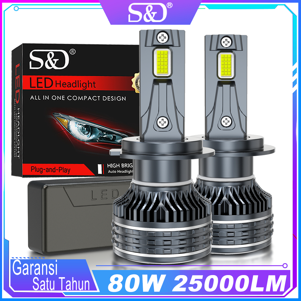 S&D H4 LED 160W 2PCS H7 H1 H3 H11 LED 9005 HB3 9006 HB4 9012 Hir2 LED Bohlam Lampu Depan Canbus Ligh