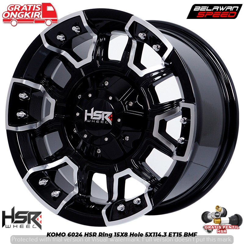 VELG MOBIL HILUX SINGLE TERIOS RUSH INNOVA XPANDER TIPE OFFROAD HSR KOMO RING 15