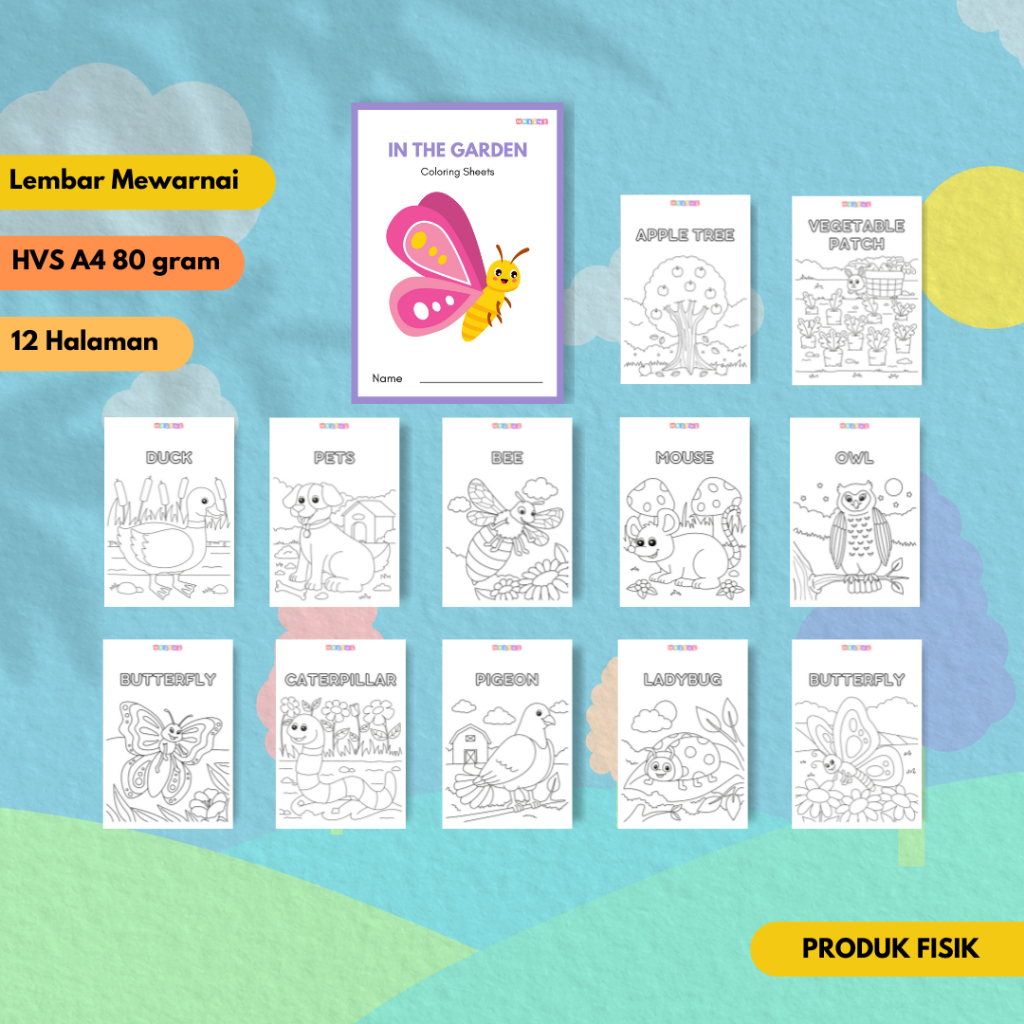 

NASSHE KIDS - LEMBAR MEWARNAI Tema Taman isi 12 Lembar