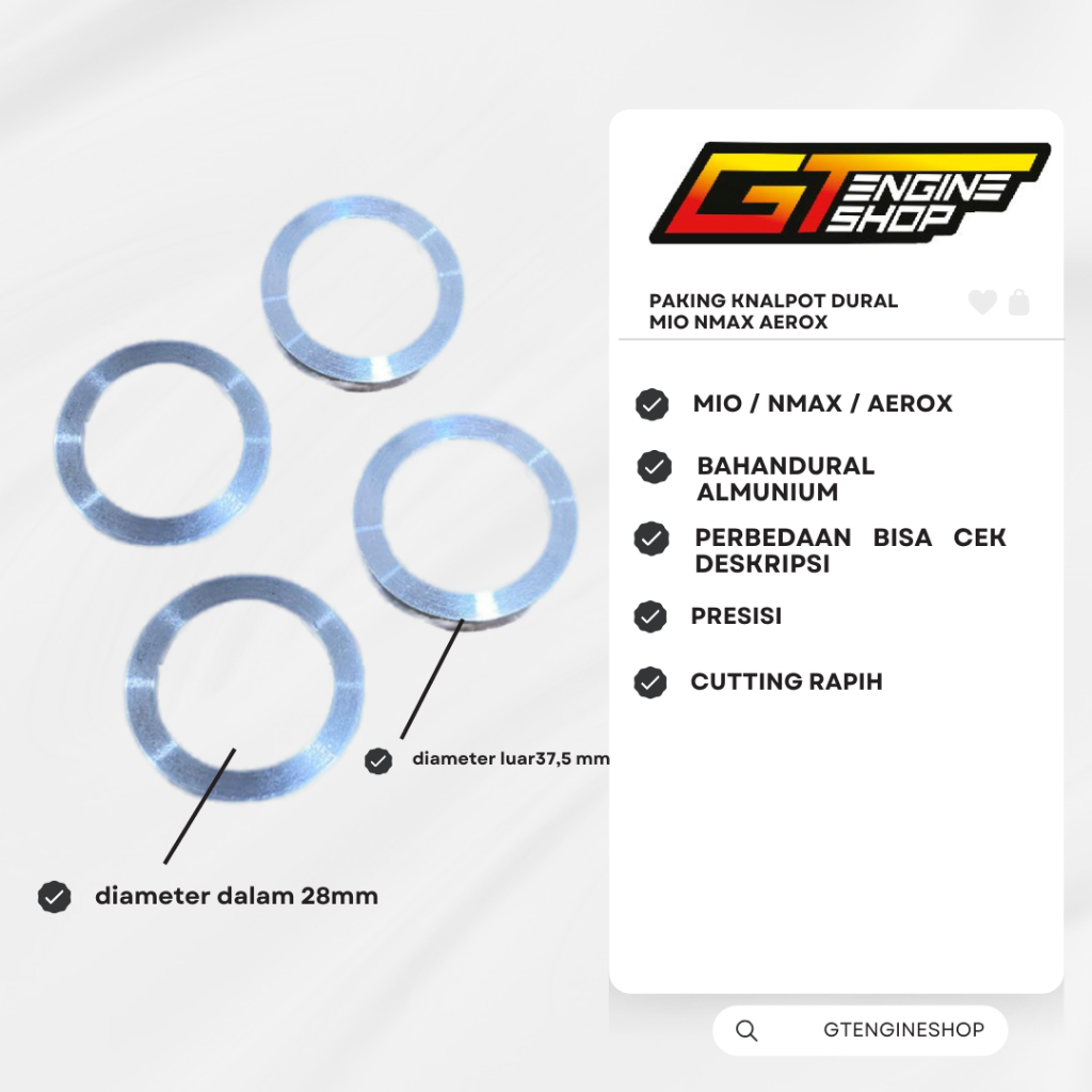 paking knalpot dural mio paking knalpot mio sporty mio smile bahan dural