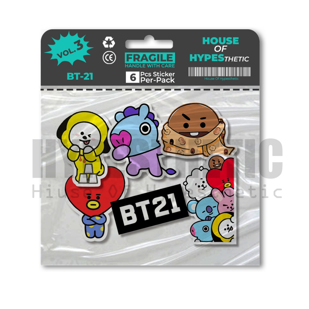 

Sticker Hypebeast and Aesthetic Hypesthetic Waterprooft untuk Case Hp, Laptop, dsb || BT21 VOL.3