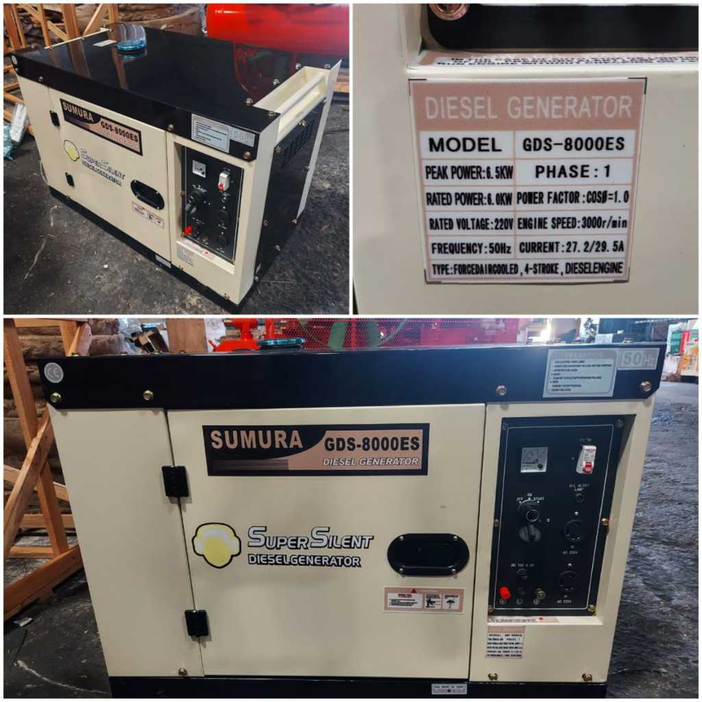 Genset Silent Solar Sumura GDS 8000 ES - 6000 Watt