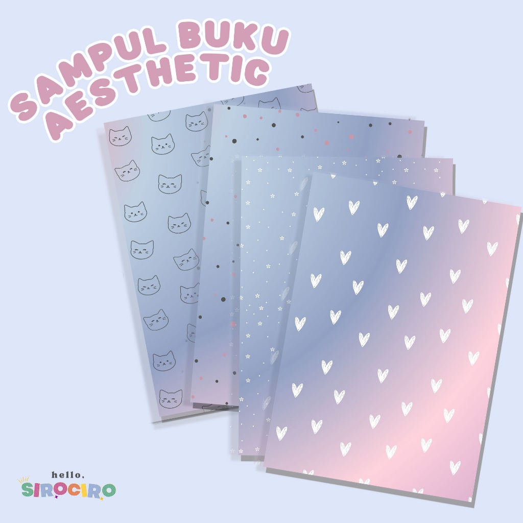 

Sampul Buku DENIM PINK GRADASI Aesthetic Sampul Buku Lucu A5 & B5