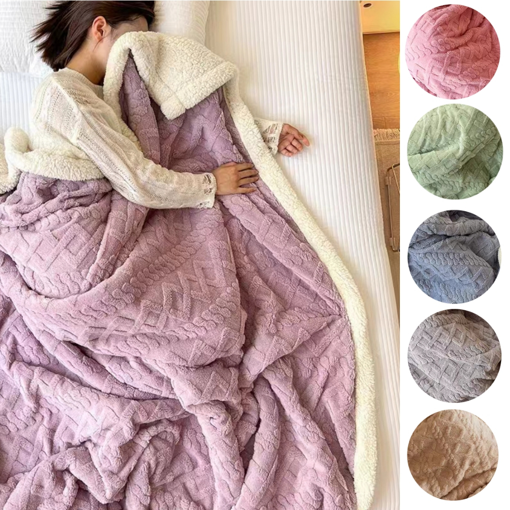 Selimut Lembut 180x200cm Pola Polos Dewasa Terlaris & Termurah