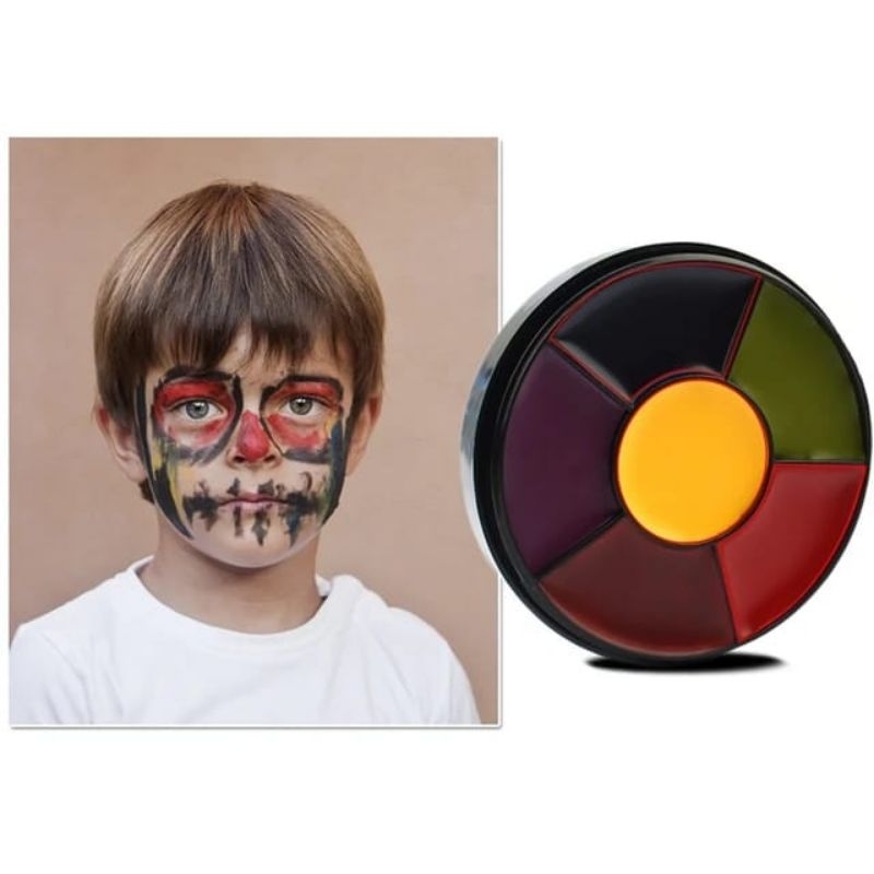 Body Face Painting Art Makeup Halloween Cat Wajah / Wheel Palette Painting Face / Body Painting With