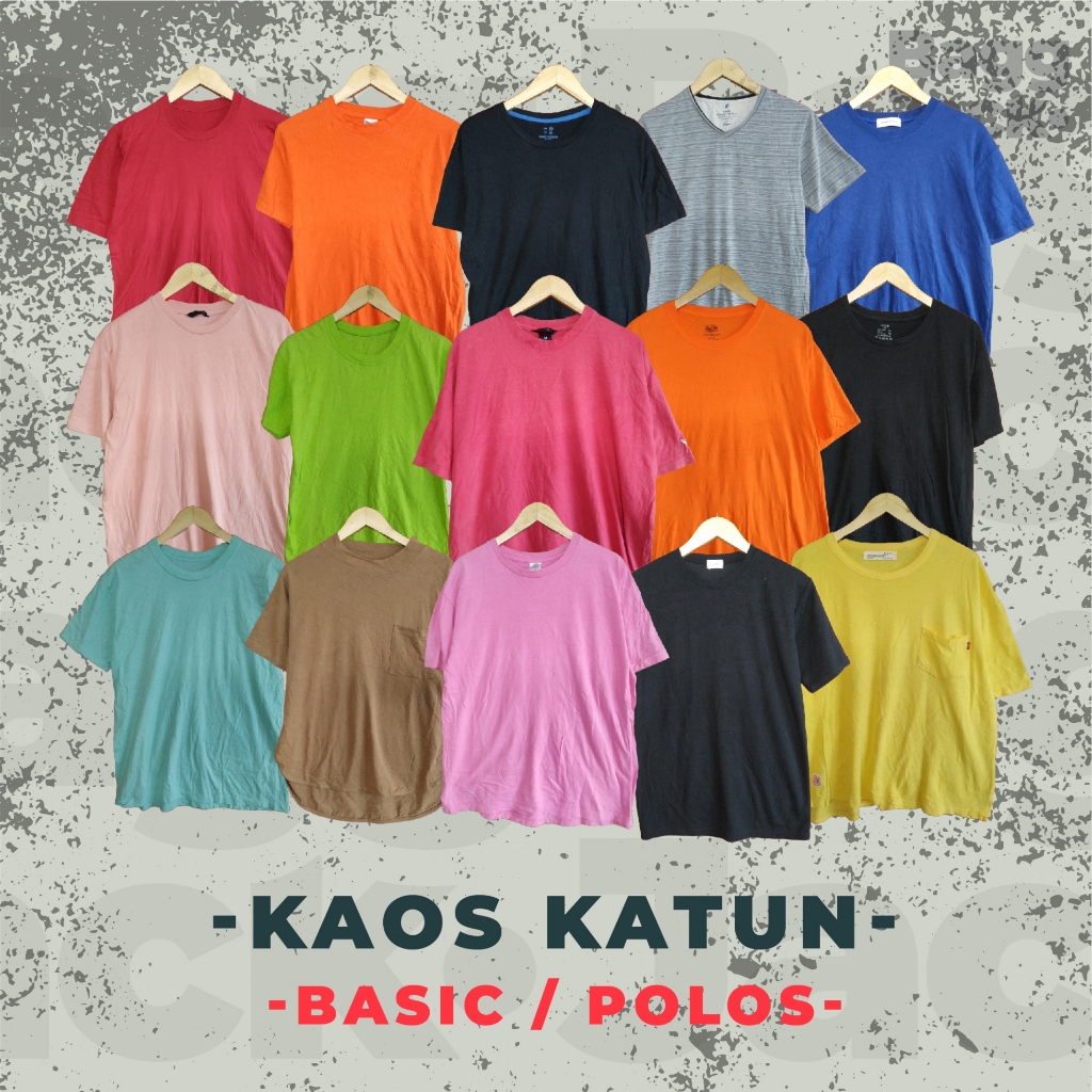 Kaos katun Polos - Kaos Katun Basic
