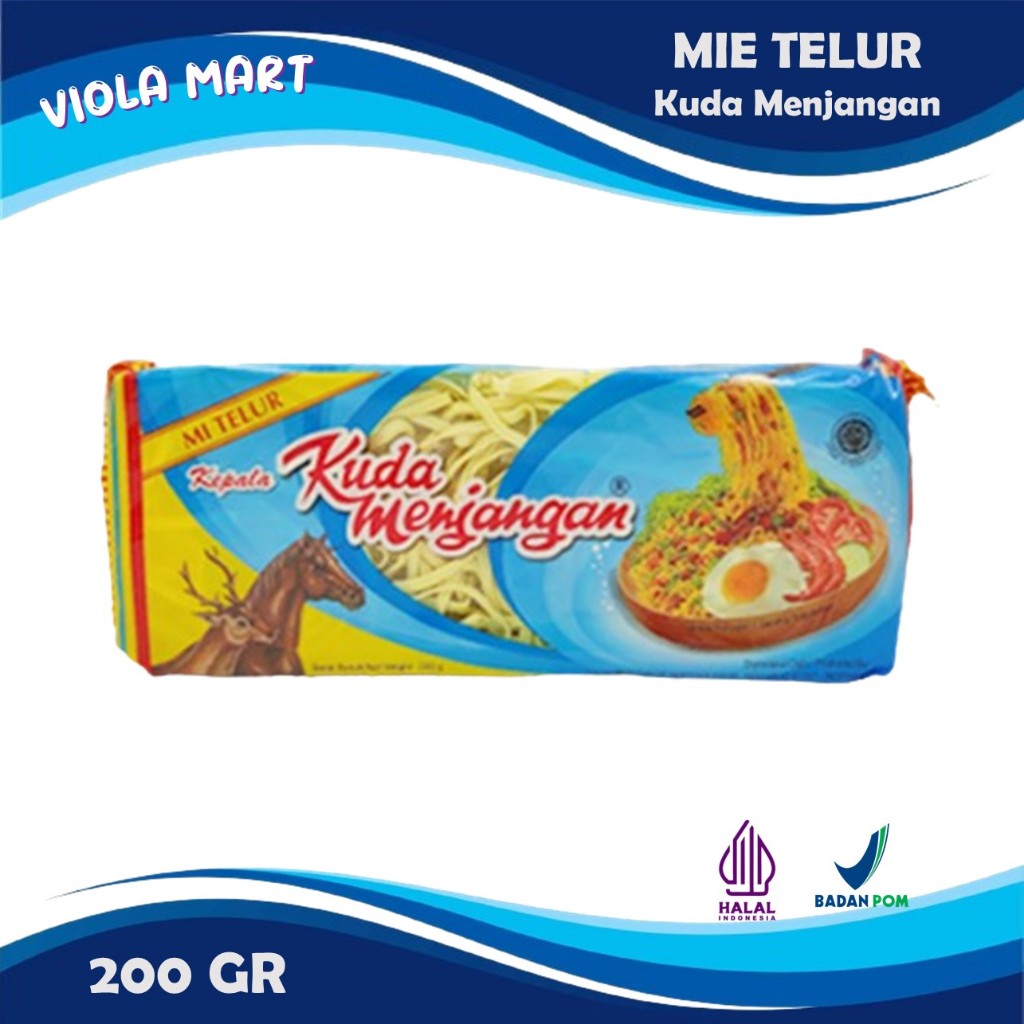 

MIE TELUR KUDA MENJANGAN 200gr / Mie Kemasan