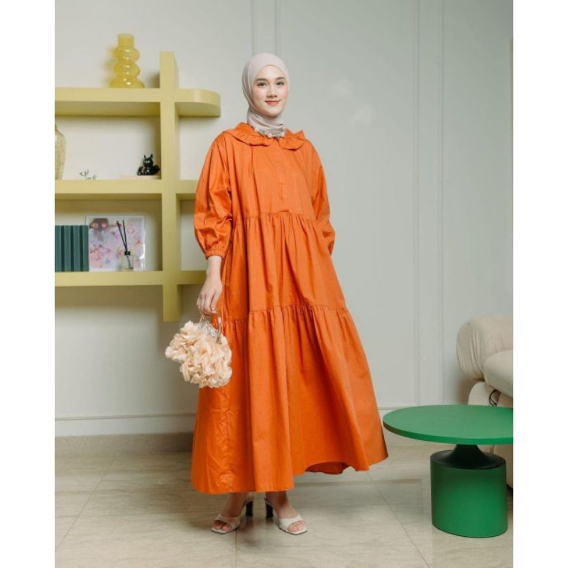 Moza midi dress /dress polo linen premium /midi