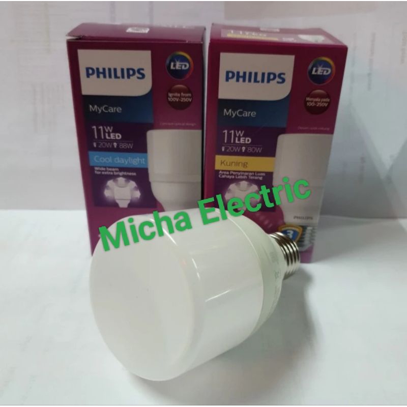 Philips LED Buld Stick 11W E27 / Lampu Philips LED Bright 11W E27