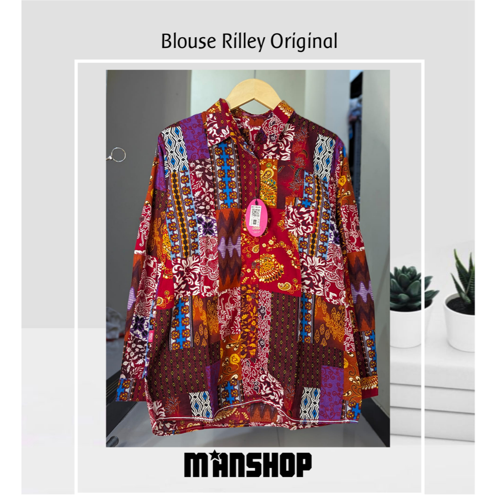 Rilley Kemeja Blouse Atasan Wanita Original
