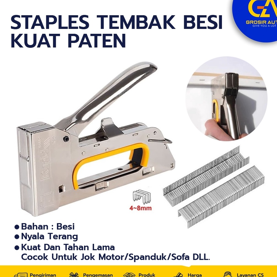 

KILAT ABIEZZ GrosirAuto Staples Tembak Staple Tacker Jok Motor Steples Stepler Tembak Besi Kuat
