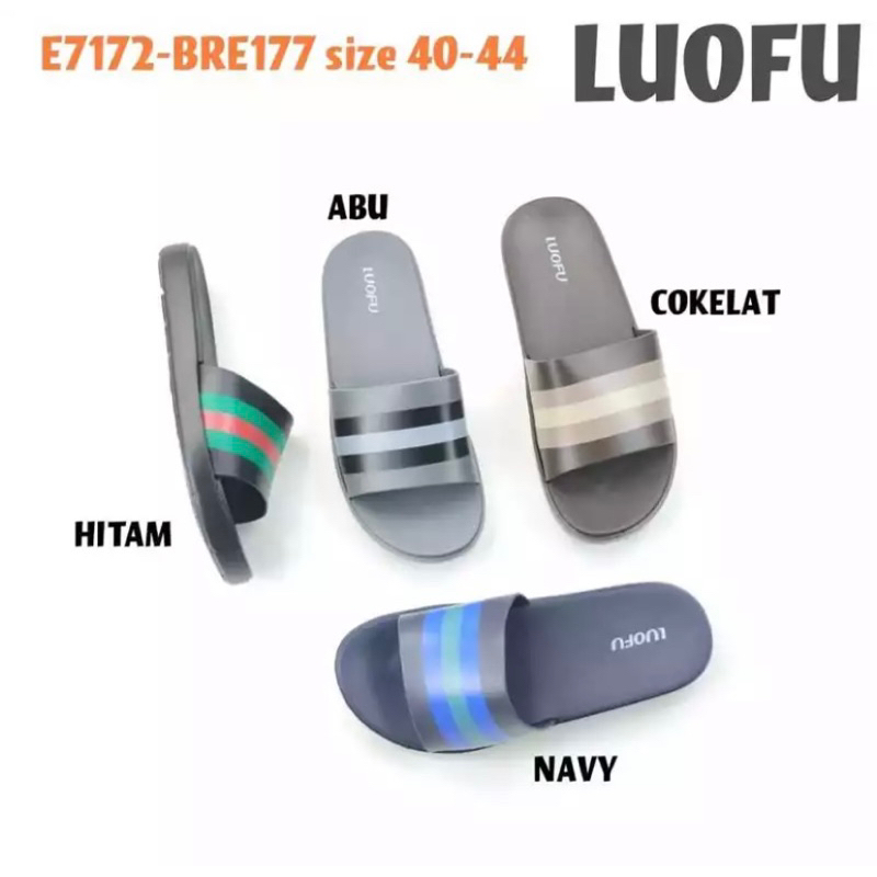 Luofu Sandal Pria slop Sandal Pria jelly Sandal Pria karet size40-44