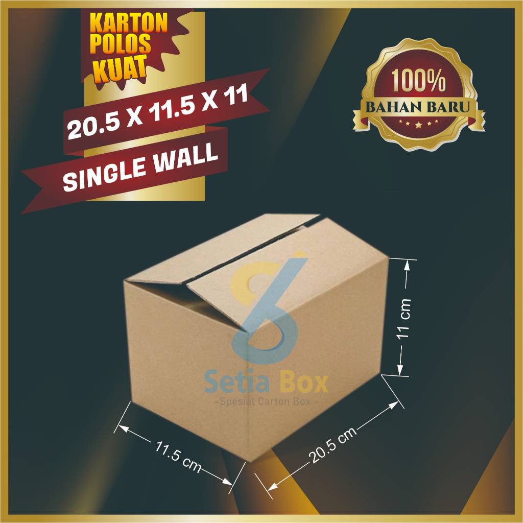

KARTON UK. 20.5X11.5X11 CM KARDUS BAHAN 100% BARU KARTON WARNA COKLAT