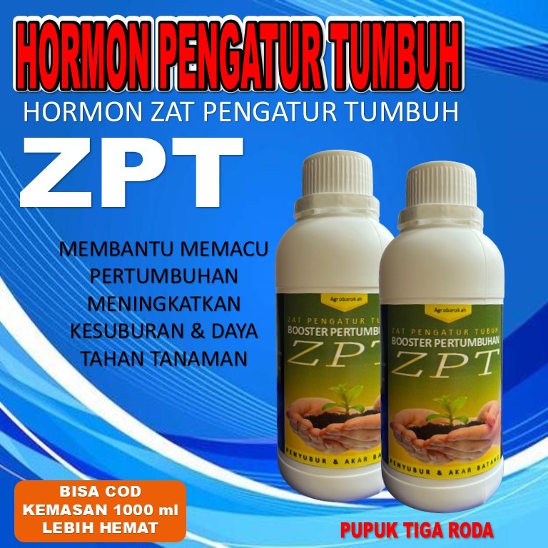 Pupuk ZPT Pertumbuhan / Pupuk ZPT Pelebat Buah Padi Cabe Sawit Pete Petai Bunga Hormon ZPT Penyubur