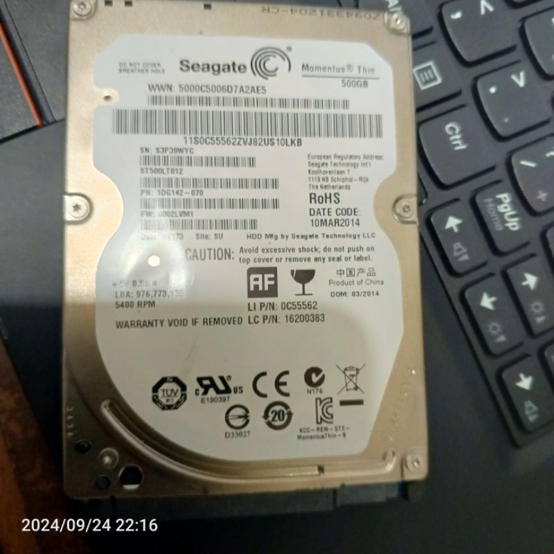 Hardisk Seagate 500gb
