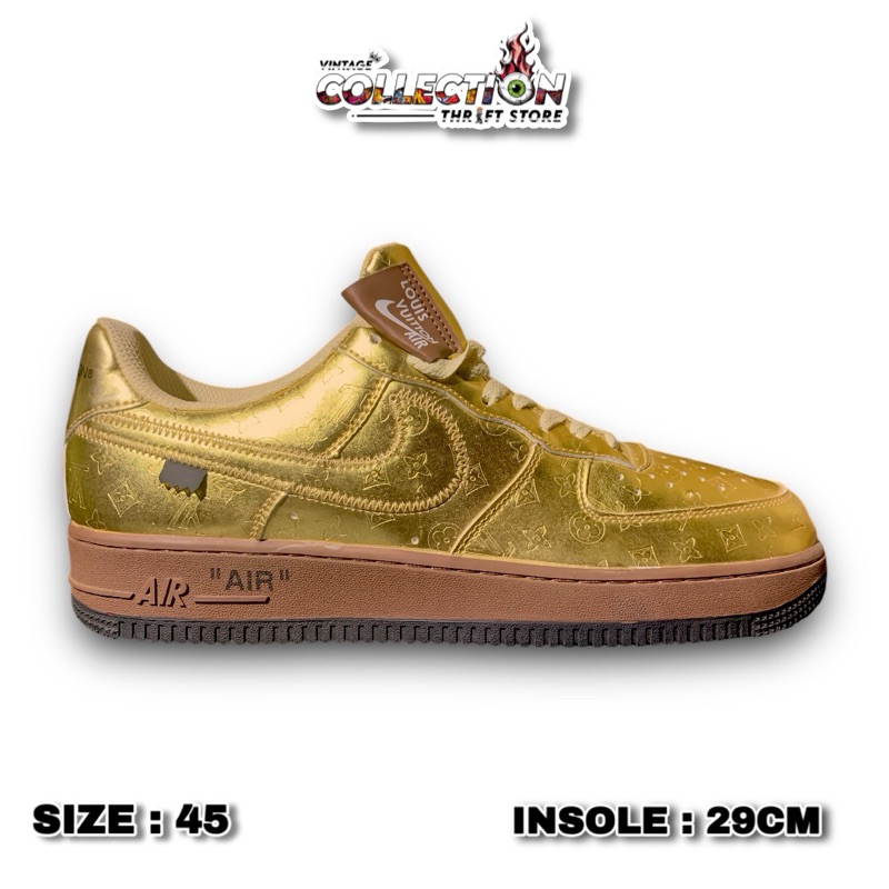 Nike Air Force 1 x Louis Vuitton Metalic Gold ‘Virgil Abloh’ Second
