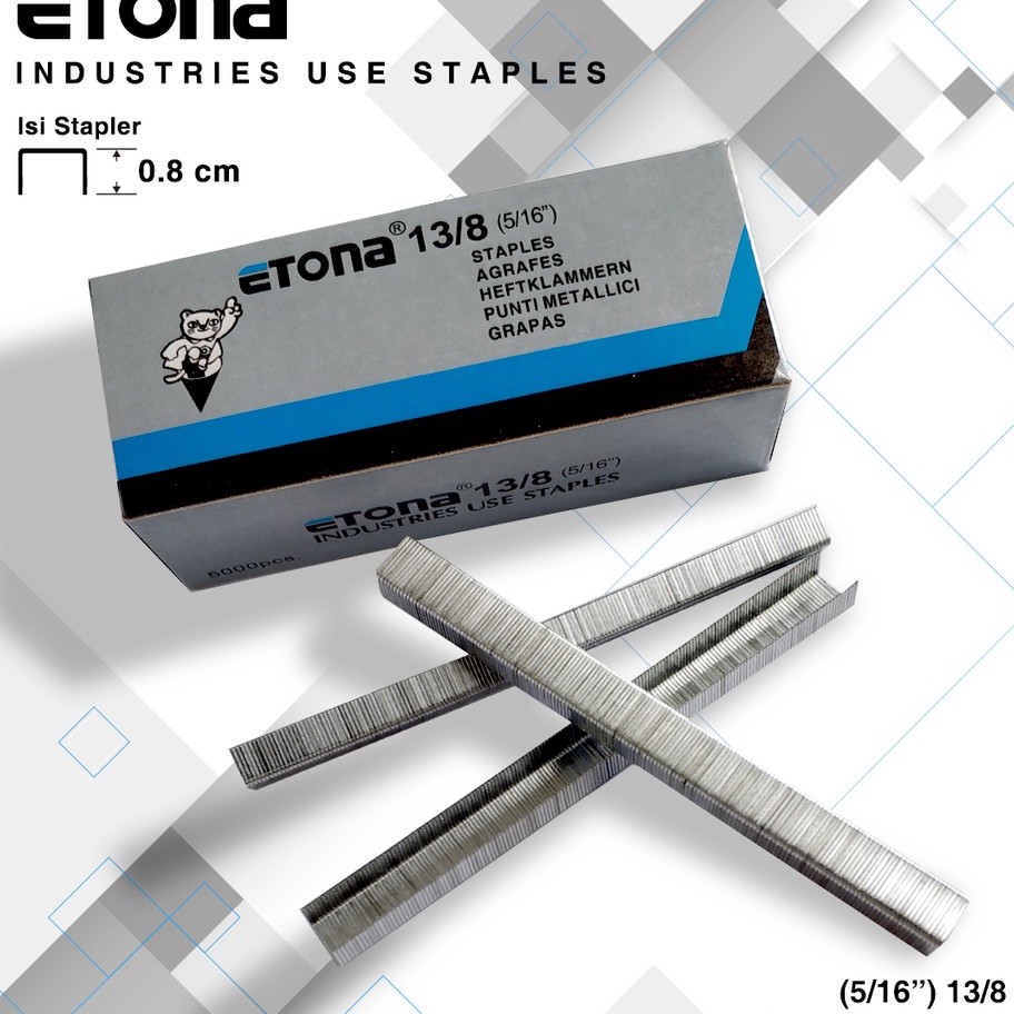 

DESAIN KHUSUS Staples Etona 138 mm Isi staples untuk Isi Stapler Tembak Tacker