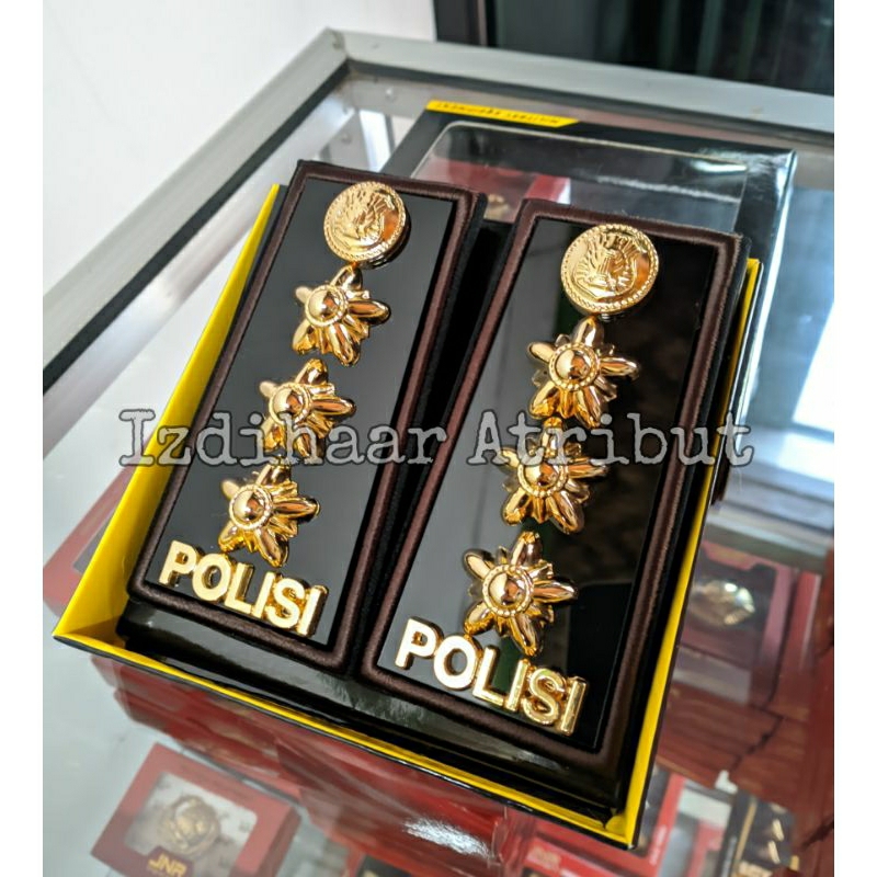 PANGKAT POLISI PDH KOMBES MIKA KILAP LIST BORDIR PANGKAT POLISI
