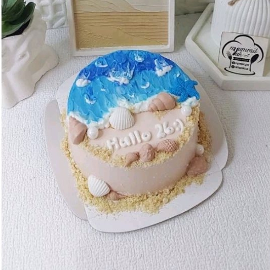

Beach Cake / Kue tema pantai / Bentocake tema laut / Mini Cake / Mermaid