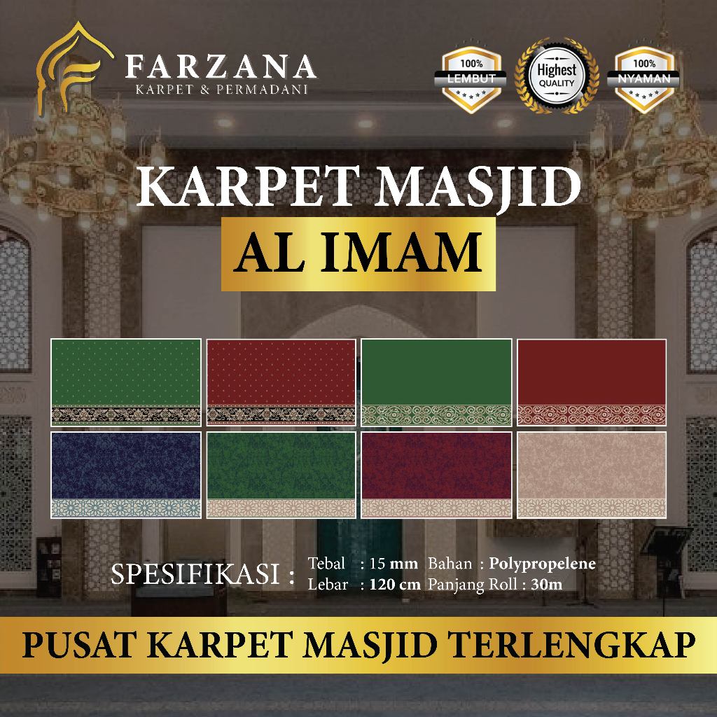 Karpet masjid Sajadah AL IMAM Meteran