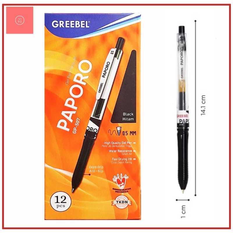 

Pen Gel GREEBEL PAPORO Pulpen Pena