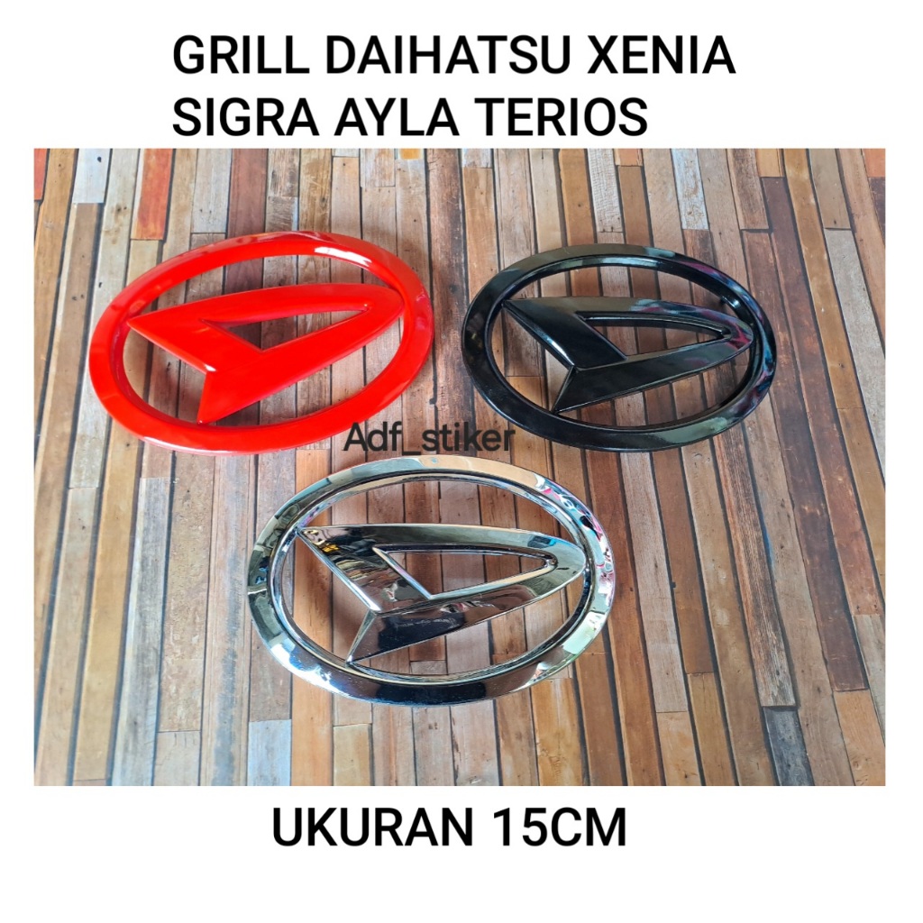 Emblem Logo depan sigra terios xenia 2016 - 2024 ukuran 15cm / Logo daihatsu terios xenia sigra / Lo
