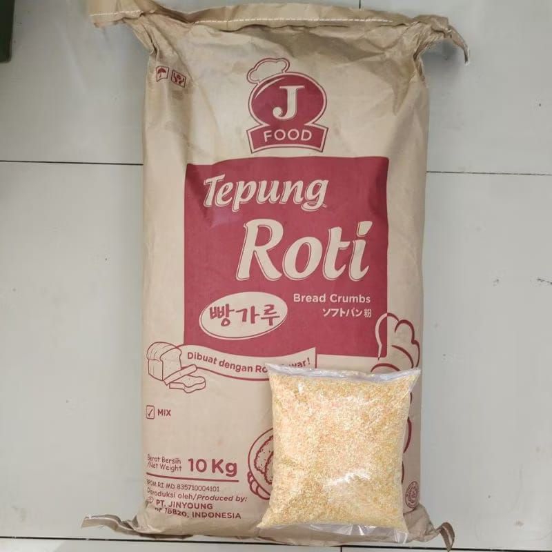 

Tepung Roti/panir J.FOOD Tepung roti kemasan repack 250/500/1000gr