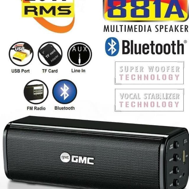 PROMO FLASH Speaker Bluetooth Portable GMC 881A speaker bluetooth music box suara mantap
