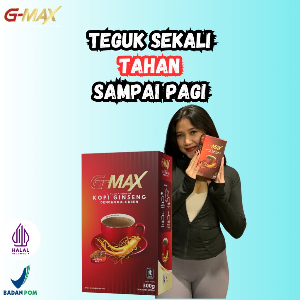 

Kopi G Max Kopi Penambah Stamina Kopi Ginseng Tersertifikasi BPOM