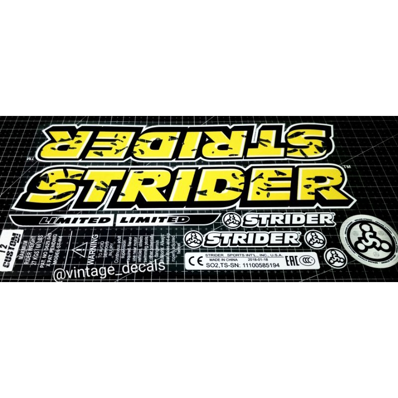 sticker decals sepeda push back STRIDER