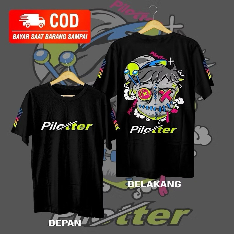 Kaos atasan Distro Motif racing pilotter zombie Terbaru