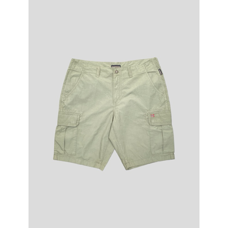 COTTON CARGO SHORT STRETCH SOFT GREEN By NAPAPIJRI ORIGINAL