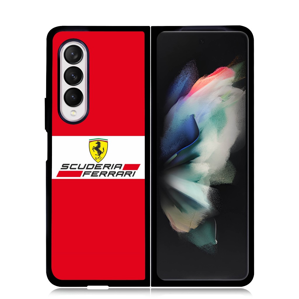 Case Samsung Galaxy Z FOLD 6 5 4 3 Durable Plastic Custom Hardcase FERRARI Scuderia