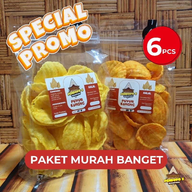 

krupuk puyur kuning | paket hemat 6pcs| P5N snack