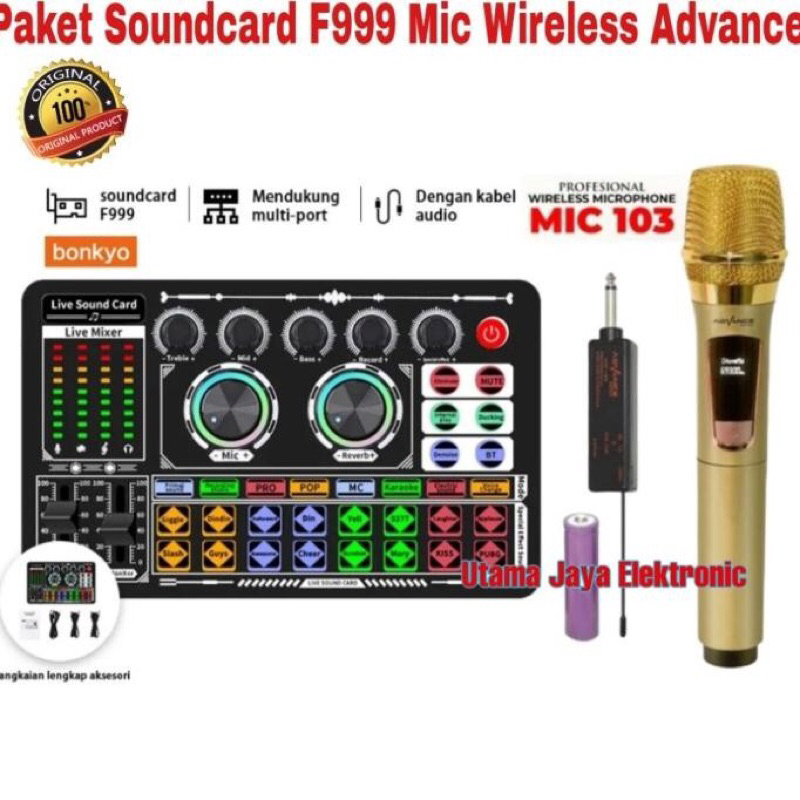 soundcard f999 hitam atau putih dari bonkyo