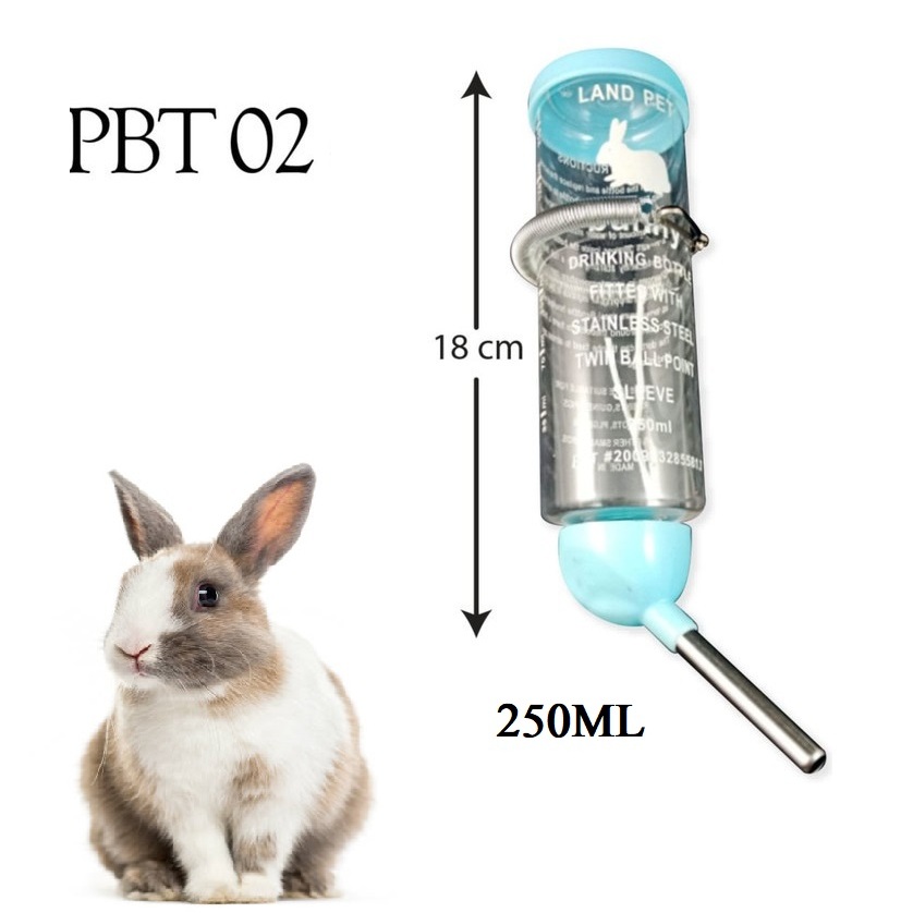 PBT#02 Botol Minum Gantung Kelinci Hamster Kucing 250Ml / Pet Bottle Feeder For Hamster PBT02 - 250 