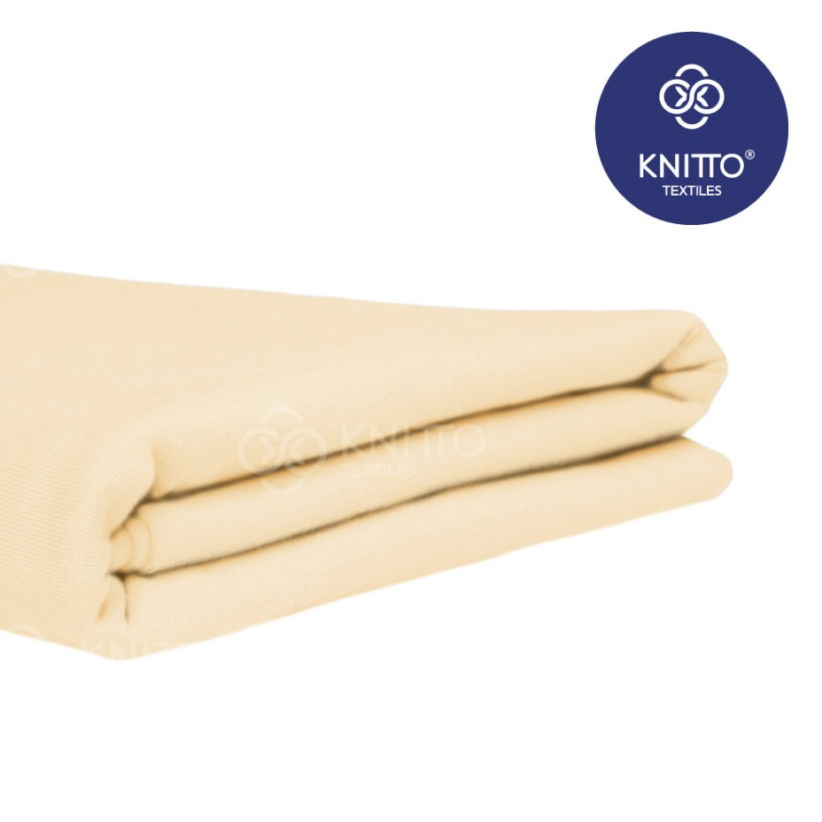 BAHAN KAIN KAOS HEAVYWEIGHT COTTON COMBED 16S CREAM ( BAHAN KAOS ) - KNITTO