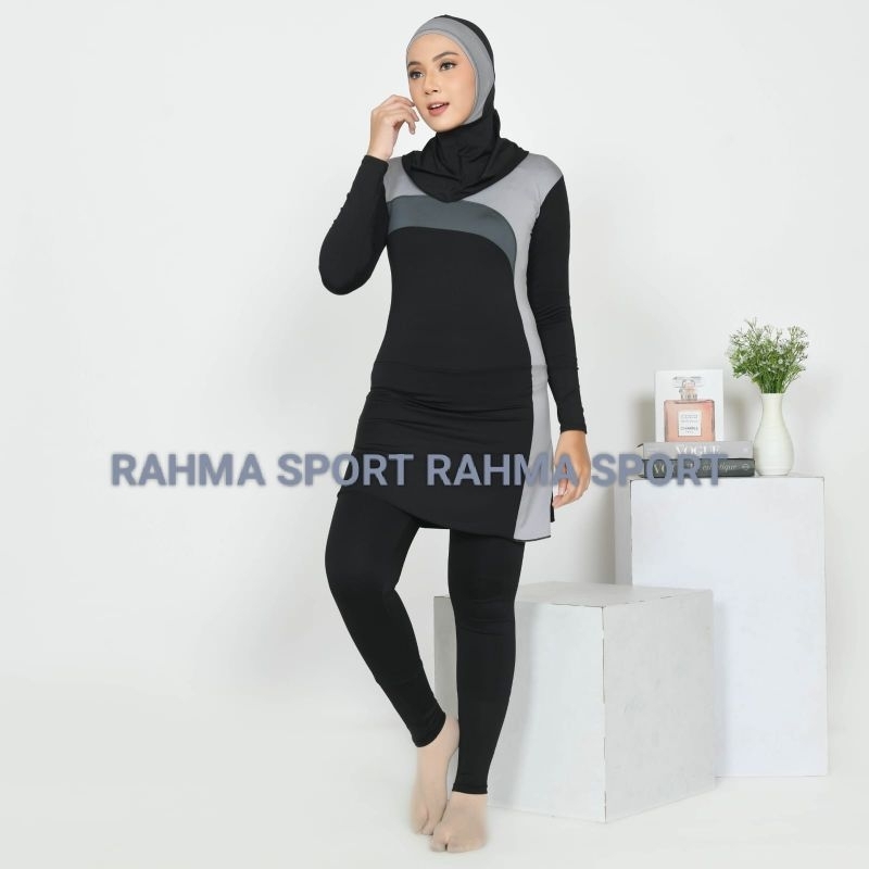BAJU RENANG WANITA MUSLIM HIJAB JUMBO SPANDEK PREMIUM