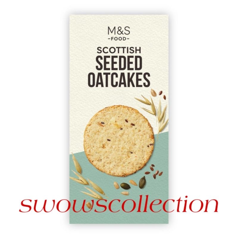 

M&S MARK MARKS & AND SPENCER SCOTTISH SEEDED OATCAKES OATCAKE OAT BISCUIT BISKUIT GANDUM