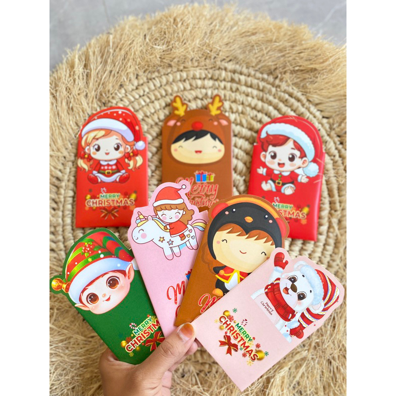 

Amplop Natal lucu + sticker (8 pcs)