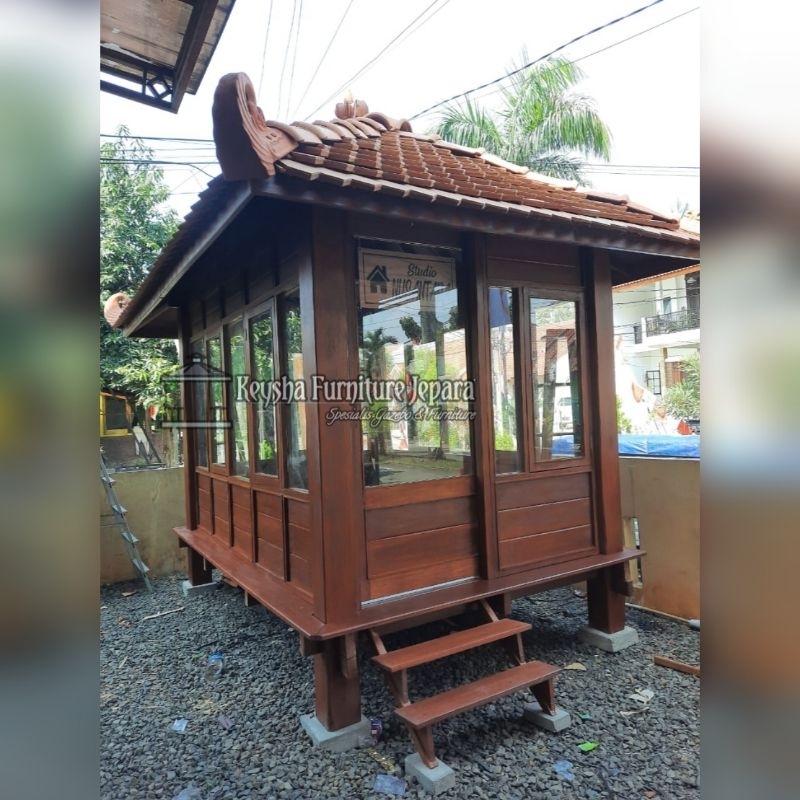 Gazebo Rumah Kayu Minimalis 2x3m | Jual Gasebo